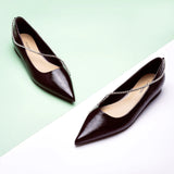 Crystal Chain Pointed Toe Flats (Aida)