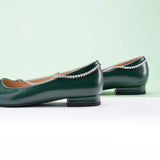 Crystal Chain Pointed Toe Flats (Aida)