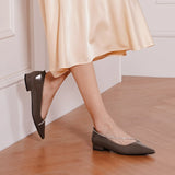 Crystal Chain Pointed Toe Flats (Aida)
