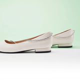Crystal Chain Pointed Toe Flats (Aida)