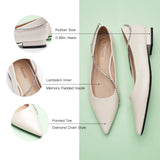Crystal Chain Pointed Toe Flats (Aida)
