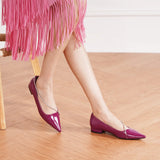 Crystal Chain Pointed Toe Flats (Aida)