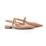 Crystal Strap Slingback Flats (Aida)