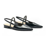 Crystal Strap Slingback Flats (Aida)