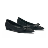 Bowknot Suede Flats (Aida)