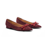 Bowknot Suede Flats (Aida)