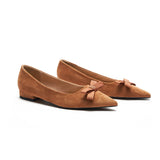 Bowknot Suede Flats (Aida)