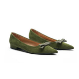 Bowknot Suede Flats (Aida)