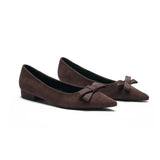Bowknot Suede Flats (Aida)