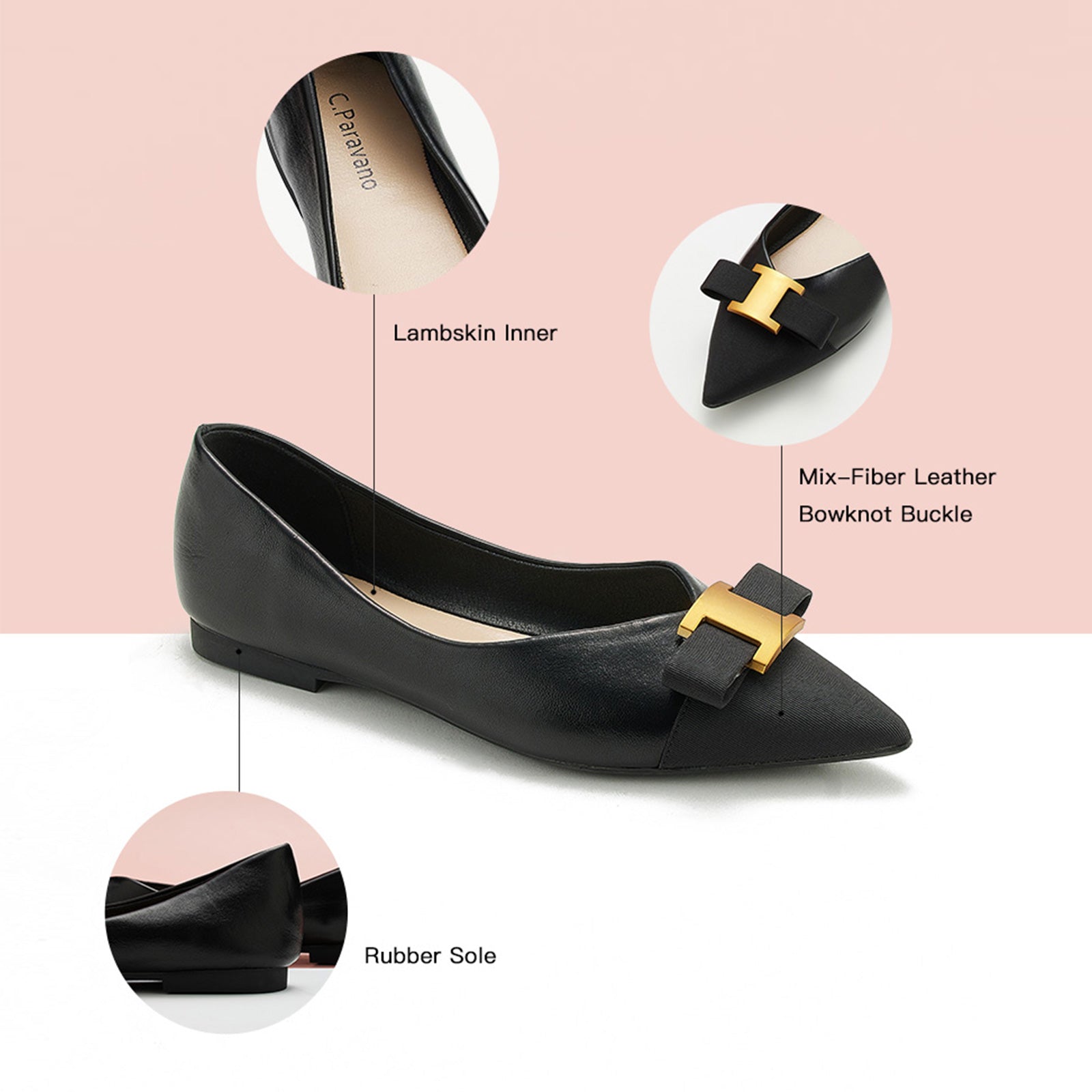 Urban Elegance: Black Embellished Leather Flats, providing a touch of sophistication to your daily ensemble