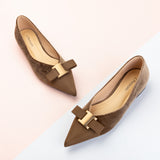 Metal Tie Velvet Flats (Aida) Sale