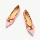 Metal Tie Velvet Flats (Aida) Sale