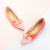 Metal Tie Velvet Flats (Aida) Sale