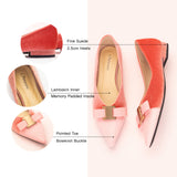 Metal Tie Velvet Flats (Aida) Sale