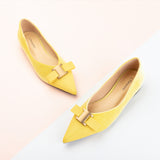 Metal Tie Velvet Flats (Aida) Sale