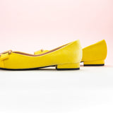 Metal Tie Velvet Flats (Aida) Sale