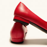 Pointed Toe Metal Tie Flats (Aida)