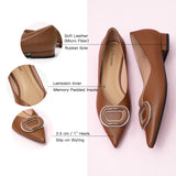 Ballerines en cuir souple Camellia