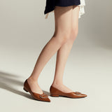 Ballerines en cuir souple Camellia