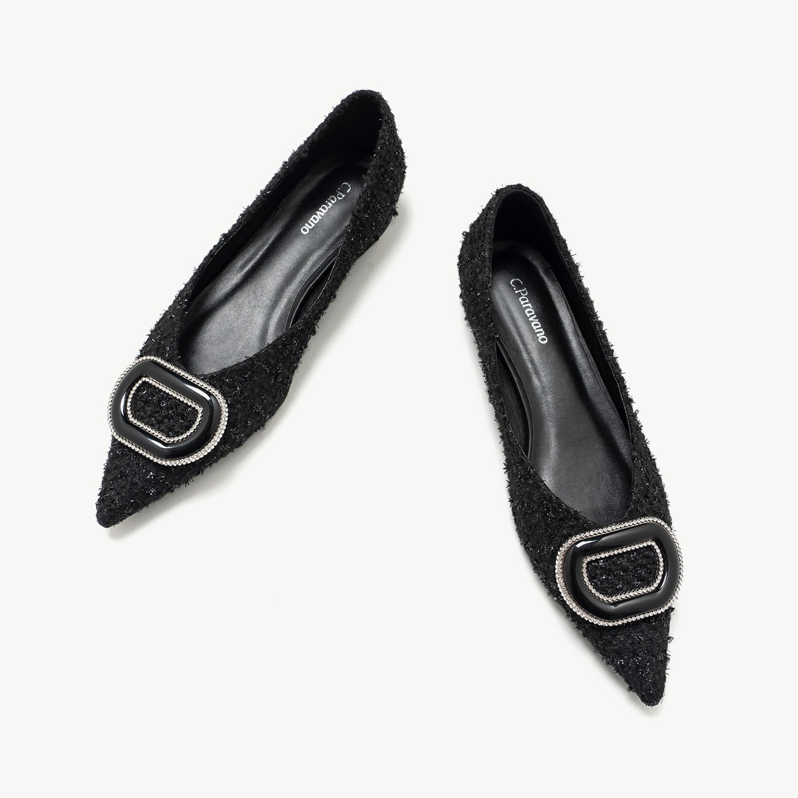 Round buckle Tweed Flats (Aida)