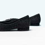 Round buckle Tweed Flats (Aida)