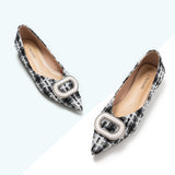 Round buckle Tweed Flats (Aida)