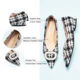 Round buckle Tweed Flats (Aida)