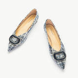 Round buckle Tweed Flats (Aida)