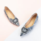 Round buckle Tweed Flats (Aida)