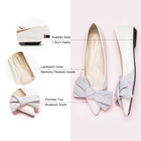 Chic Ivory Bow-Embellished Flats: Modern Versatility.