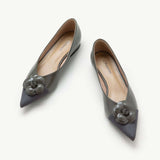 Camellia Soft Leather Flats
