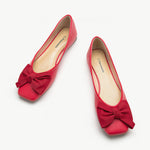 Bowknot Square Red flats
