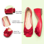 Red Bowknot Square flats