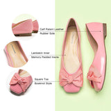Pink bowknot flats - a chic and versatile addition to your shoe collection