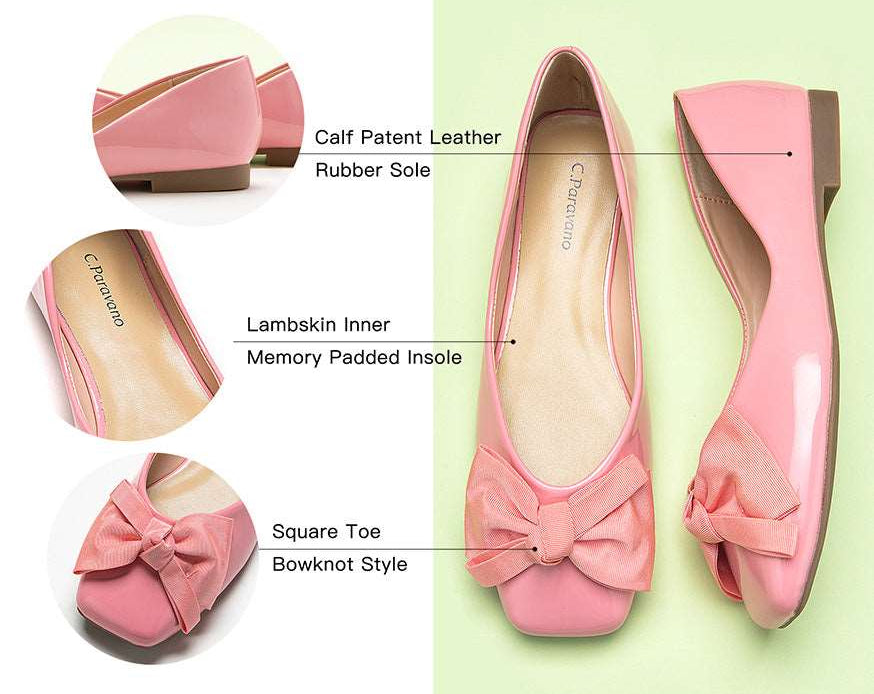 Pink bowknot flats - a chic and versatile addition to your shoe collection
