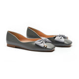 Metal Bow Ballerina Flats (Eva)