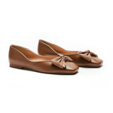 Metal Bow Ballerina Flats (Eva)