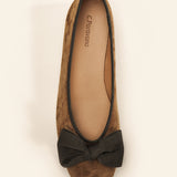 Almond-Toe Bowknot Ballerina Flats (Elle)