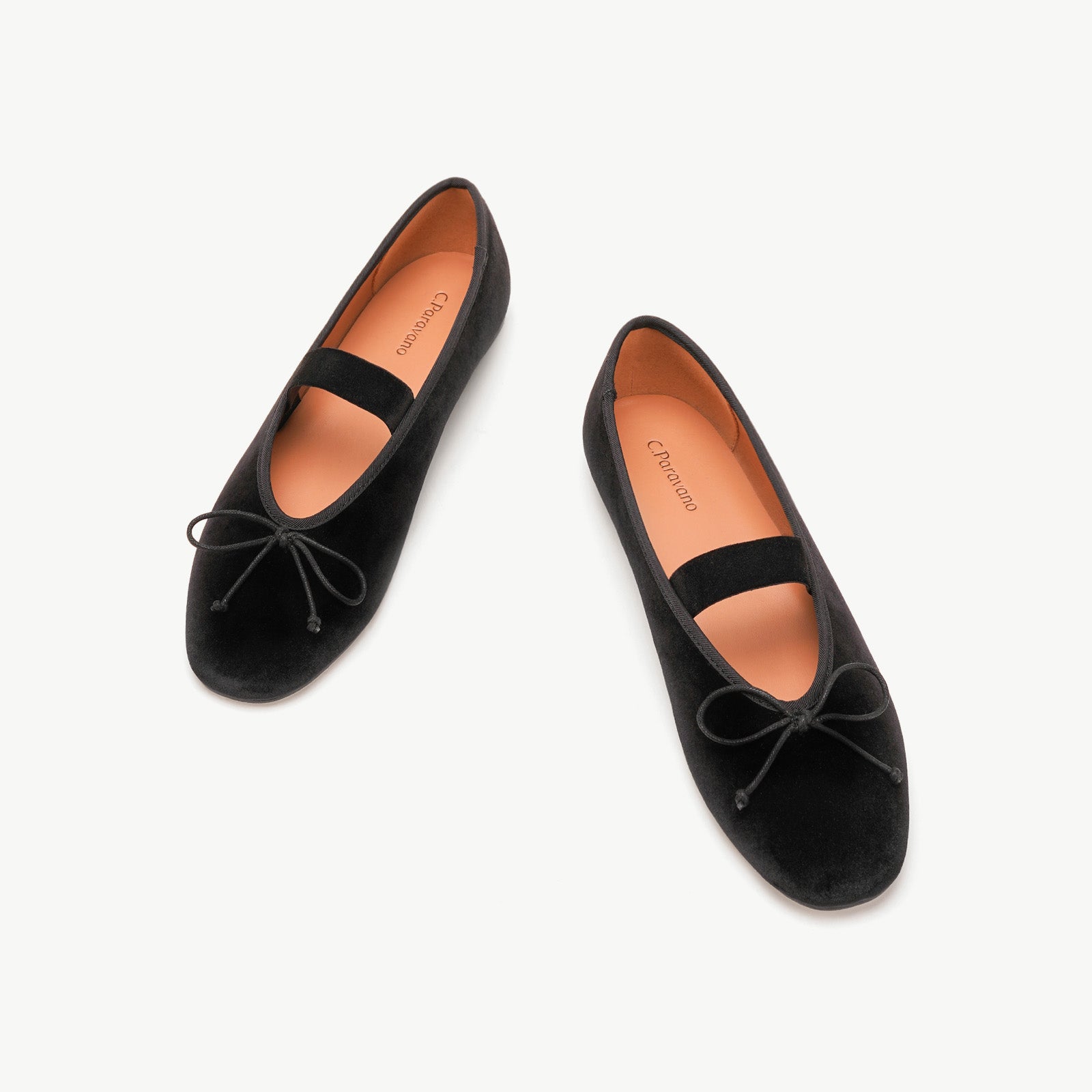 Almond-Toe Ballet Velvet Flats (Liora)