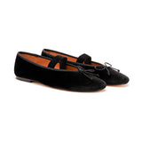 Almond-Toe Ballet Velvet Flats (Liora)