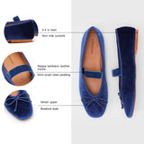 Almond-Toe Ballet Velvet Flats (Liora)
