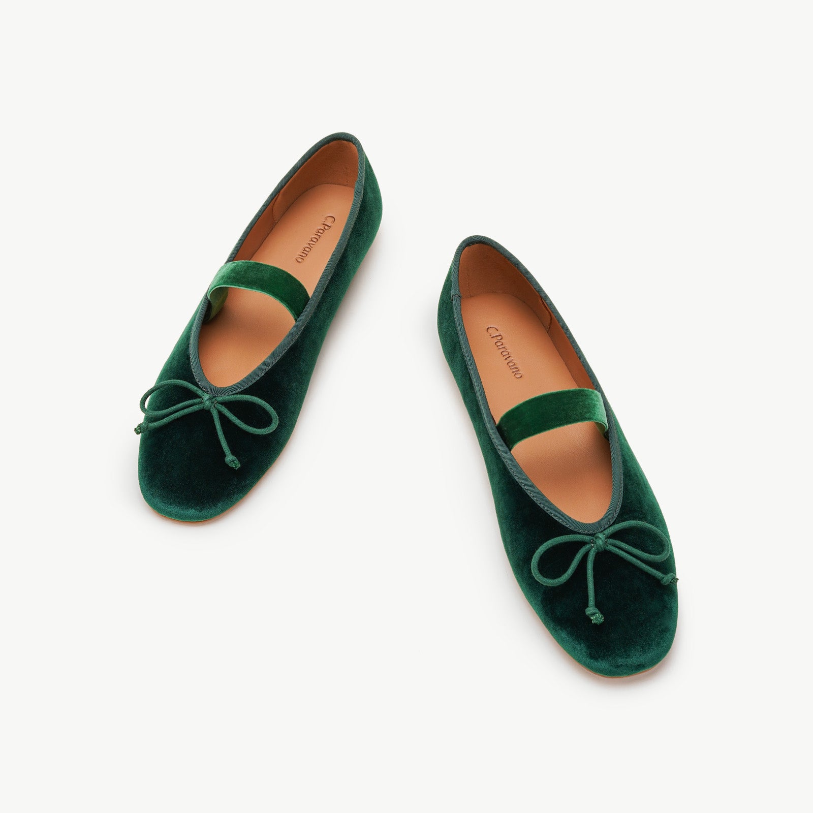 Almond-Toe Ballet Velvet Flats (Liora)