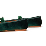 Almond-Toe Ballet Velvet Flats (Liora)
