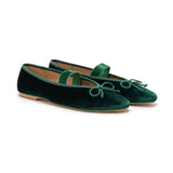 Almond-Toe Ballet Velvet Flats (Liora)