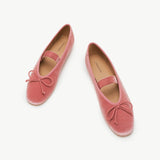 Almond-Toe Ballet Velvet Flats (Liora)