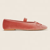 Almond-Toe Ballet Velvet Flats (Liora)