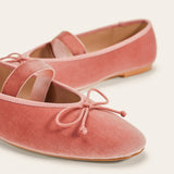 Almond-Toe Ballet Velvet Flats (Liora)