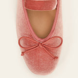 Almond-Toe Ballet Velvet Flats (Liora)