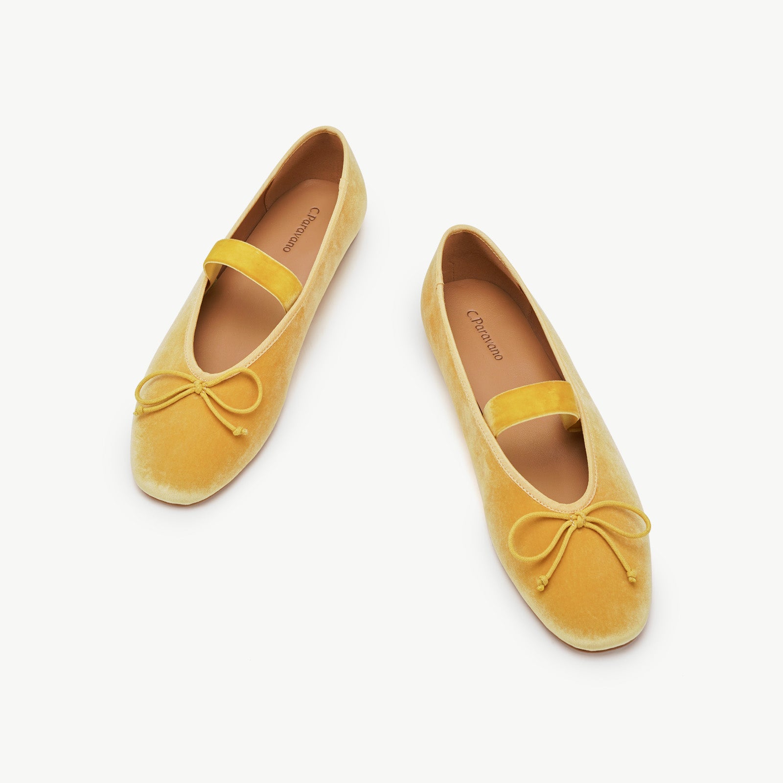 Almond-Toe Ballet Velvet Flats (Liora)