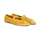 Almond-Toe Ballet Velvet Flats (Liora)